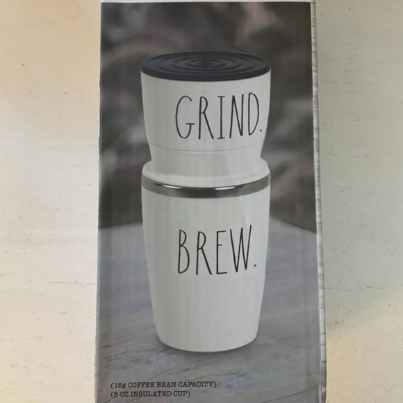 Rae Dunn BREW & GRIND Coffee grinder and drinking mug all in one - Picture 7 of 7